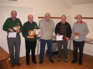 Peter Blake presented the first certificates for 2013 to Pat Hughes Dave Hadler Dave Reed and Keith Leonard